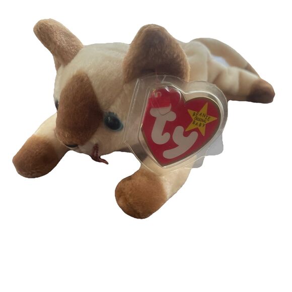 Ty Snip The Siamese Cat 1996 Beanie Baby Mint Tag With Tag Protector - Picture 1 of 13